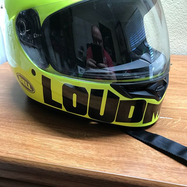Added some reflective graphics to my helmet. Just a couple