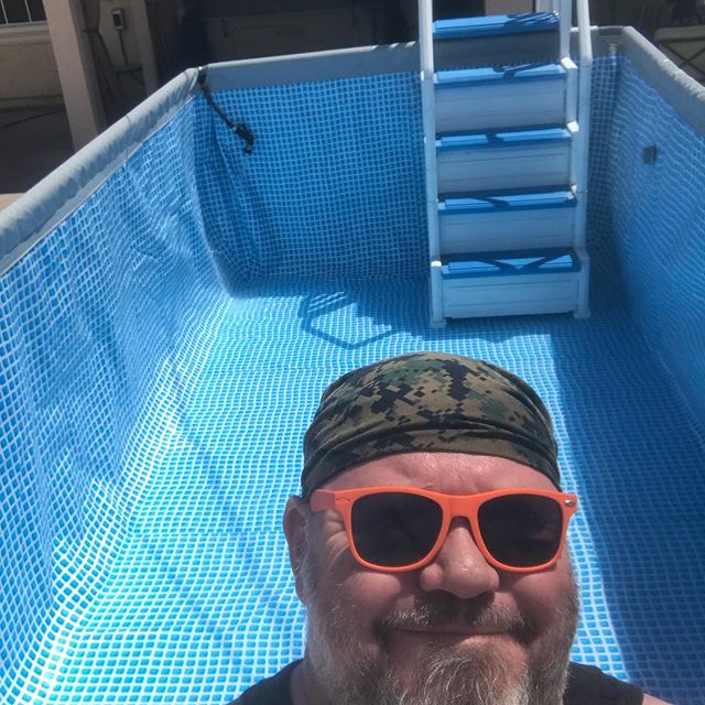 Setting up the new intimate pool experience at the House of H today with my baby.
