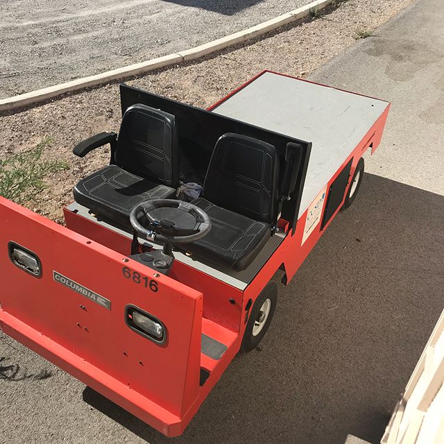 Rolling this around campus today... not only do I fix the computers.. I get to move them when teachers change rooms.
