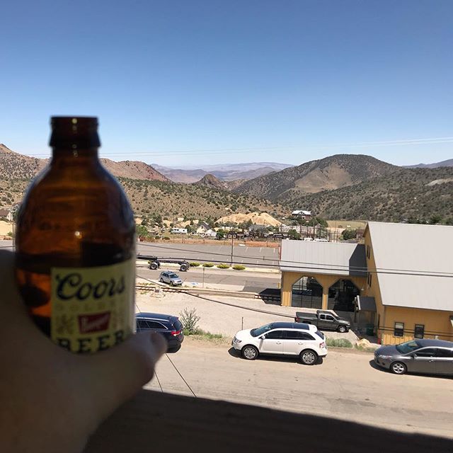 Having some refreshments and taking in the views.