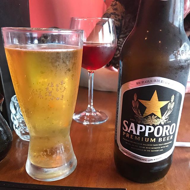 Refreshments before sushi with the wife.